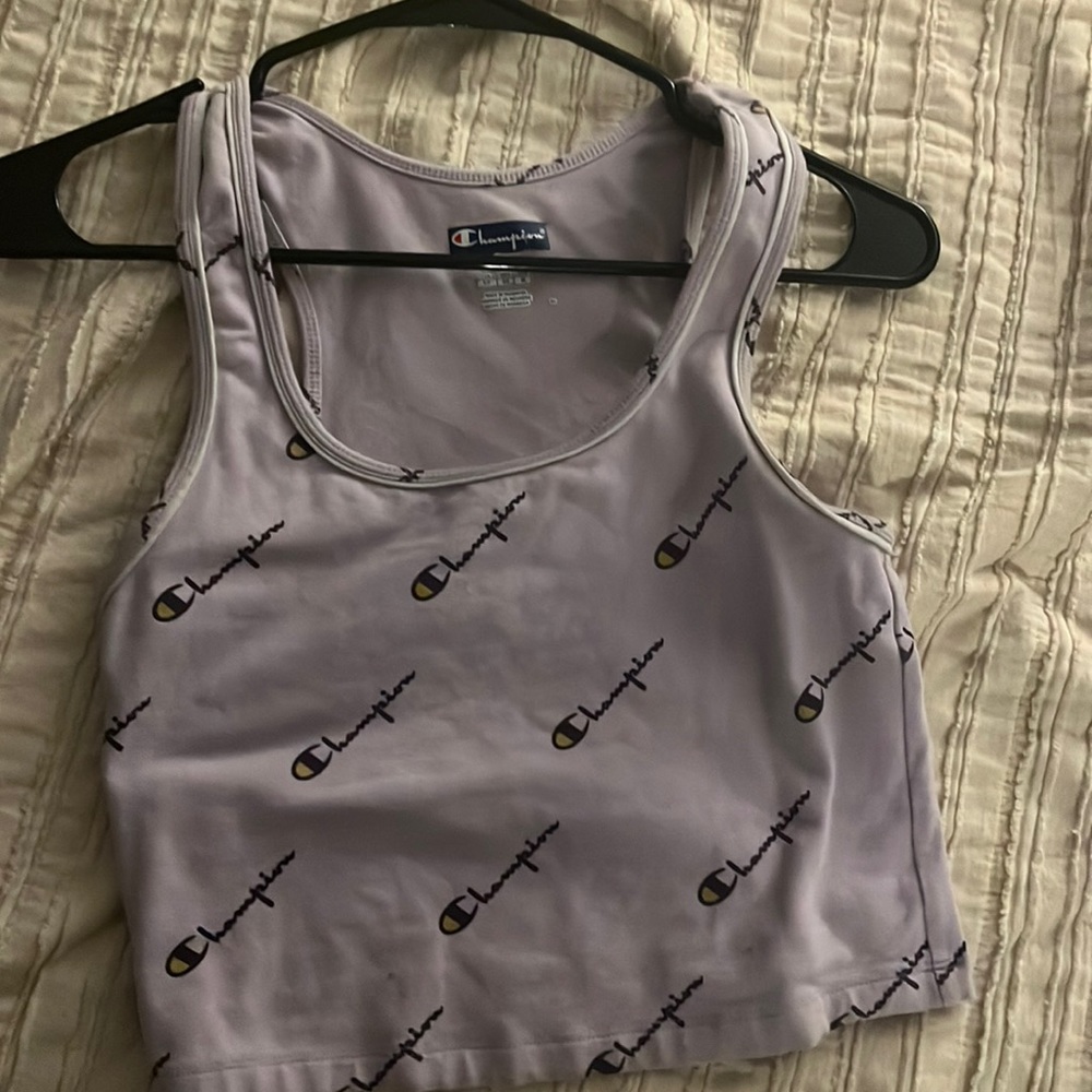 champion cropped tank lavender